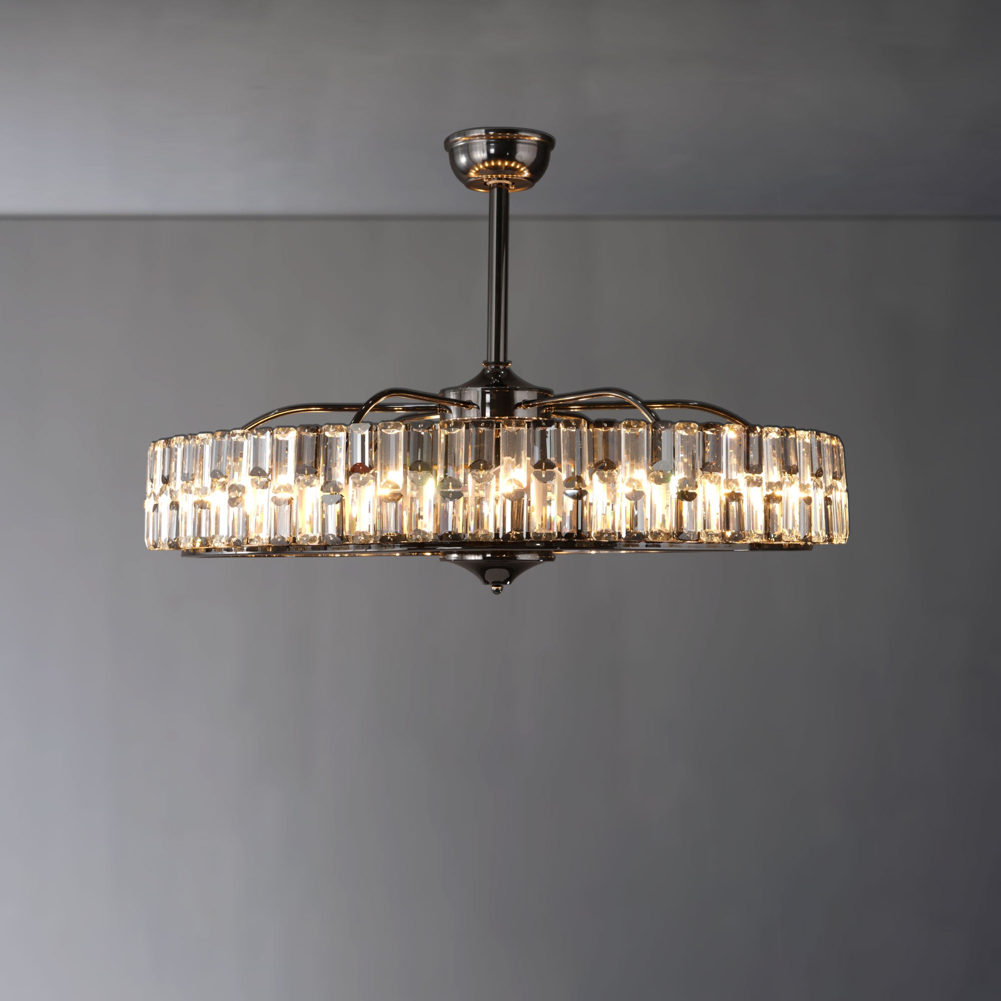 Modern Fan Light Crystal Chandelier
