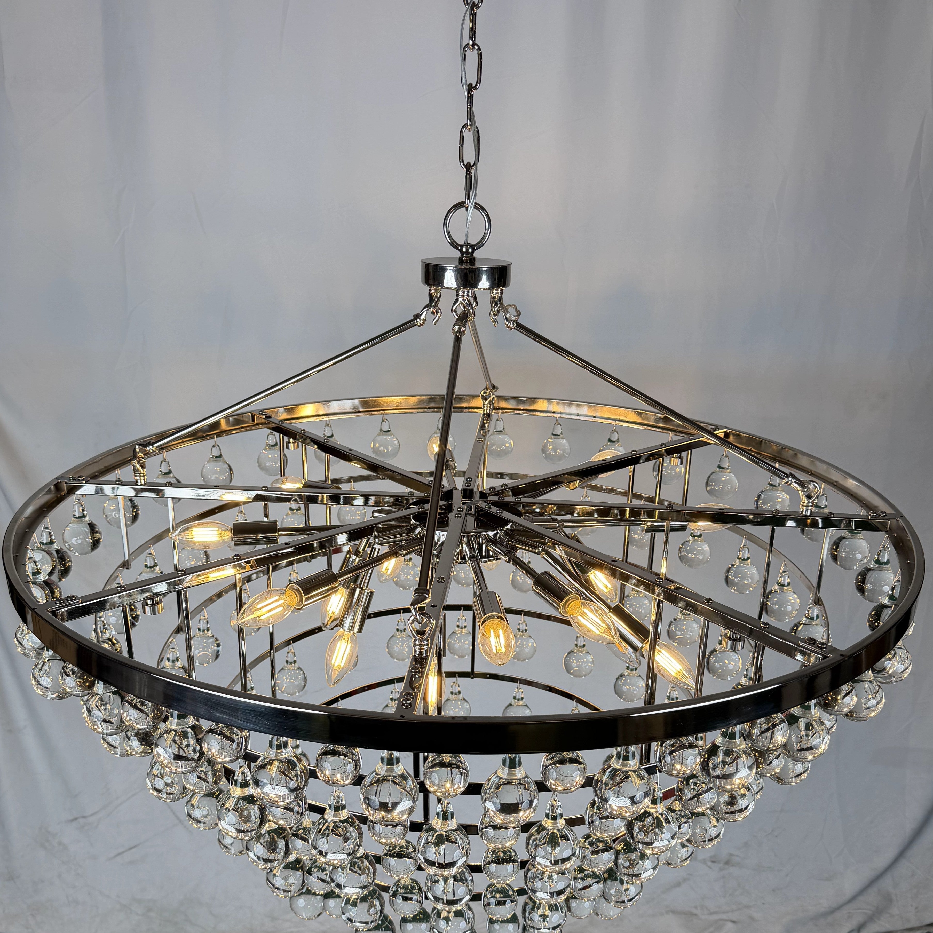Solaris 5 tier crystal round chandelier