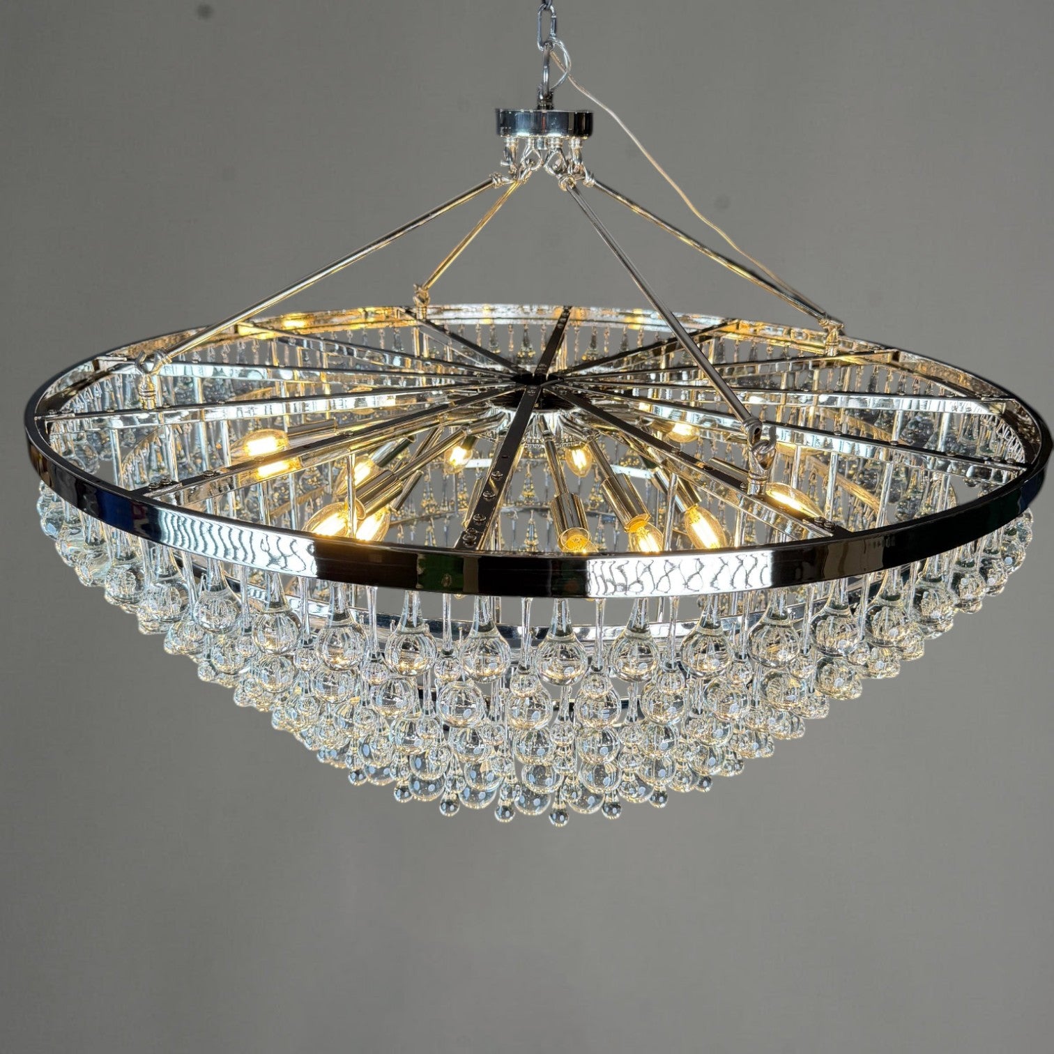 Artisticer Pear Round Chandelier 40"