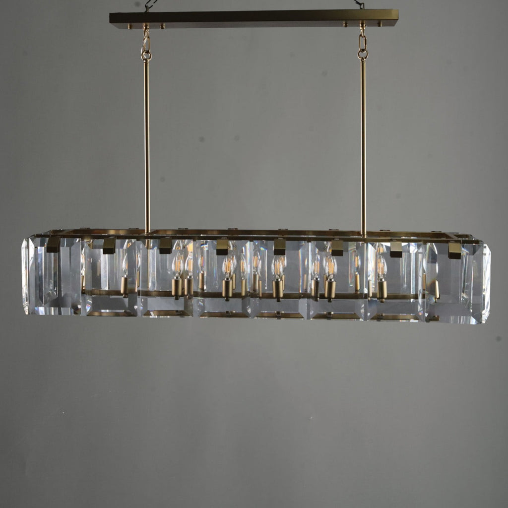 Amare Rectangular Crystal Chandelier