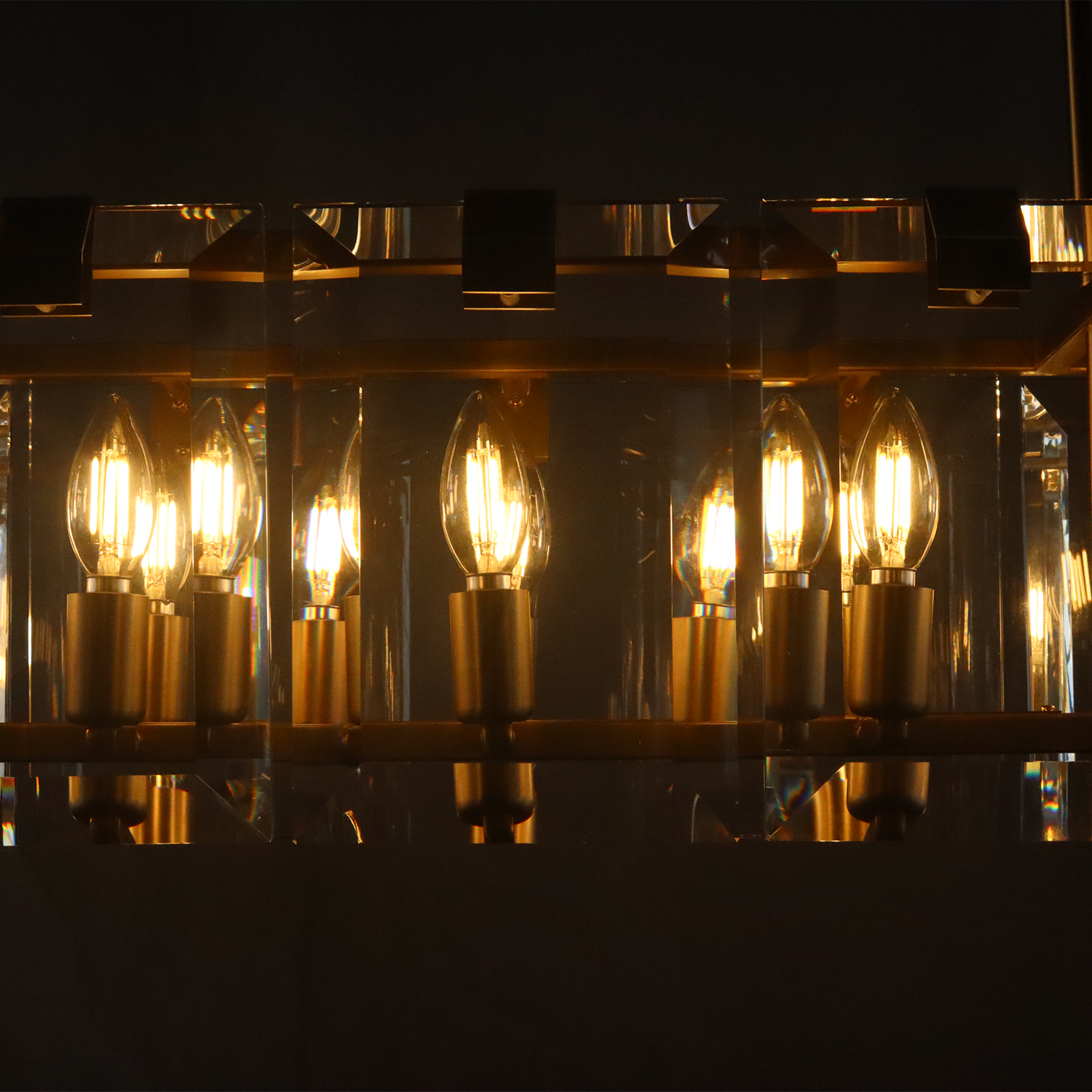 Amare Rectangular Crystal Chandelier