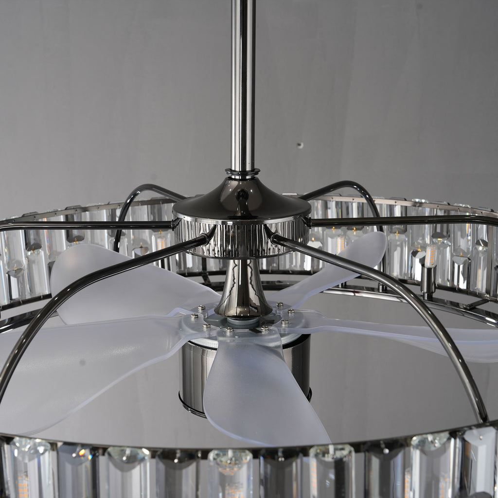 Modern Fan Light Crystal Chandelier