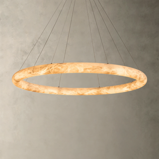 Halima Halo Alabaster Chandelier