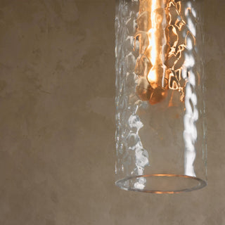 Colleena Hammered Glass Pendant