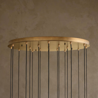 Colleena Hammered Glass Round Chandelier