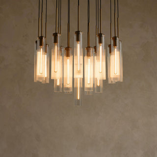 Colleena Fluted Glass Round Chandelier