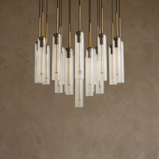 Colleena Fluted Glass Round Chandelier