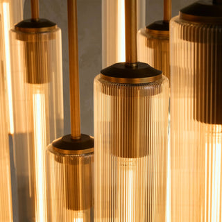 Colleena Fluted Glass Round Chandelier
