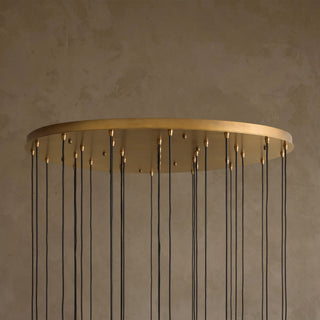 Colleena Fluted Glass Round Chandelier