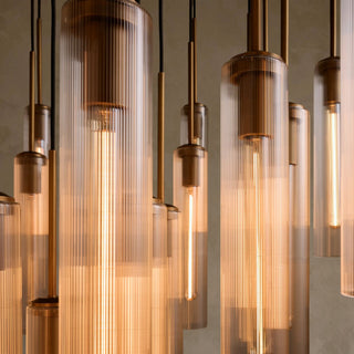 Colleena Fluted Glass Round Chandelier