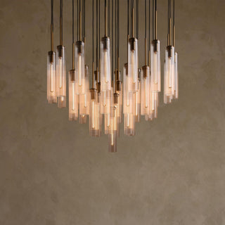 Colleena Fluted Glass Round Chandelier