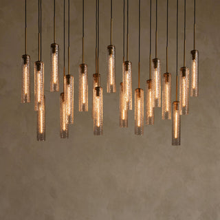 Colleena Linear Hammered Glass Chandelier