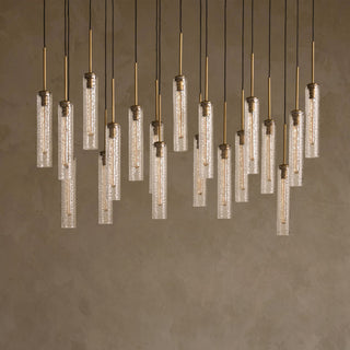 Colleena Linear Hammered Glass Chandelier