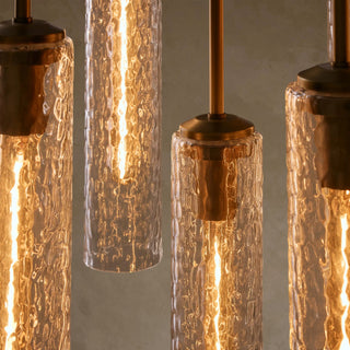 Colleena Linear Hammered Glass Chandelier