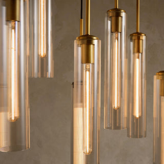 Colleena Linear Fluted Glass Chandelier