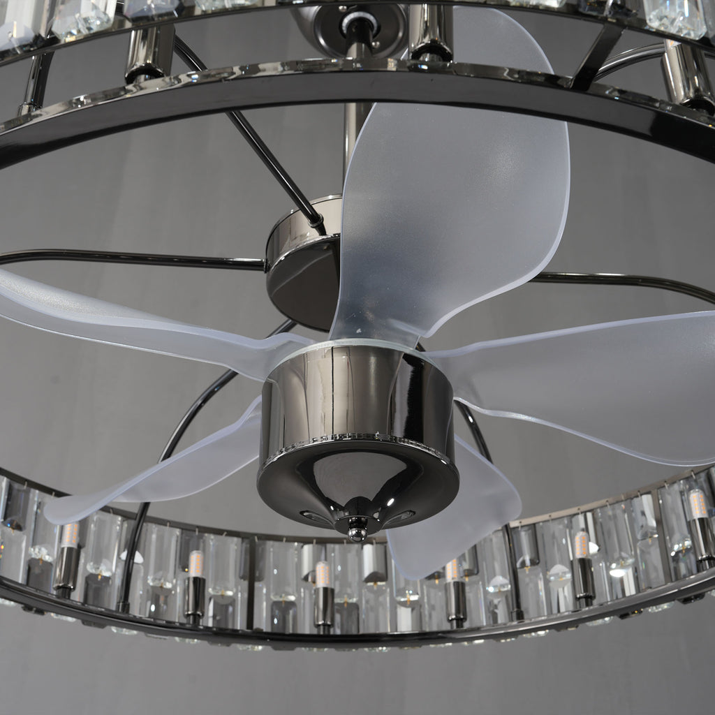 Modern Fan Light Crystal Chandelier