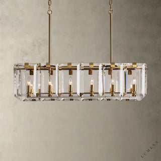 Amaya Rectangular Chandelier 40’’ 53’’ - 40’’ / Brass - chandelier