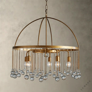 Aubrey Round Chandelier 2-TIER 4-TIER - 2-TIER / Brass - chandelier
