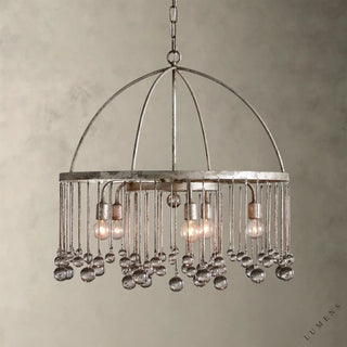 Aubrey Round Chandelier 2-TIER 4-TIER - 2-TIER / Silver - chandelier