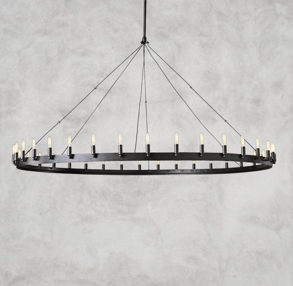 73" / Bronze Camino Round Outdoor Chandelier 26", 38", 50", 63", 73"