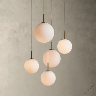 Casen Round Chandelier 20’’ 28’’ 34’’ 43’’ - 28’’ / MATTE OPAL - chandelier
