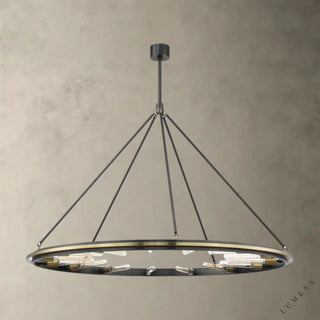 Chambers Chandelier - 58.25’’ / Black/Brass - chandelier