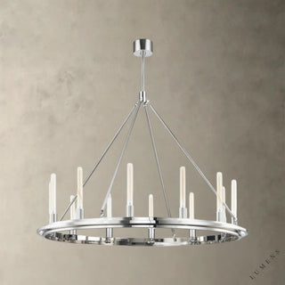 Chambers Round Chandelier - 45’’ / Nickel - chandelier