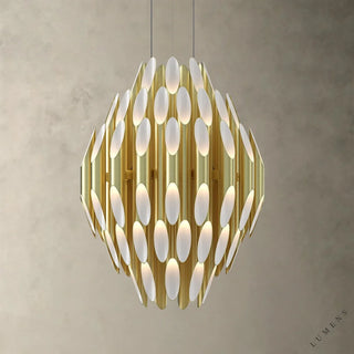 Chimes Chandelier 32.25H - Brass - chandelier