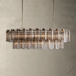 Delsie Oval Chandelier 51’’ 63’’ 72’’ - 72’’ / Brass / Smoke - chandelier