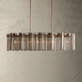 Delsie Oval Chandelier 51’’ 63’’ 72’’ - 51’’ / Brass / Smoke - chandelier