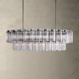 Delsie Oval Chandelier 51’’ 63’’ 72’’ - 72’’ / Bronze / Clear - chandelier