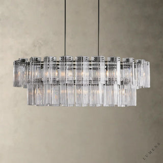 Delsie Oval Chandelier 51’’ 63’’ 72’’ - 63’’ / Bronze / Clear - chandelier
