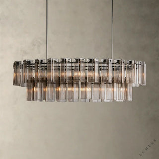 Delsie Oval Chandelier 51’’ 63’’ 72’’ - 72’’ / Bronze / Smoke - chandelier