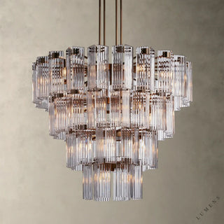 Delsie Round Chandelier 38’’ 48’’ 60’’ - 48’’ / Brass / Clear - chandelier