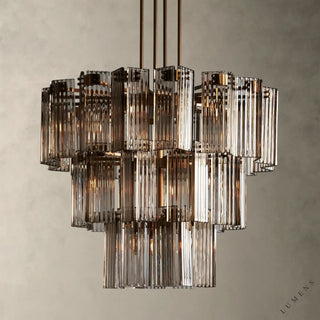 Delsie Round Chandelier 38’’ 48’’ 60’’ - 38’’ / Brass / Smoke - chandelier