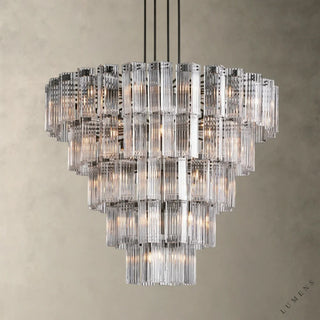 Delsie Round Chandelier 38’’ 48’’ 60’’ - 60’’ / Bronze / Clear - chandelier
