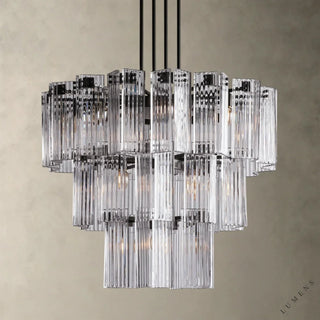 Delsie Round Chandelier 38’’ 48’’ 60’’ - 38’’ / Bronze / Clear - chandelier