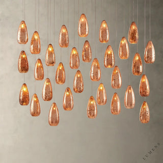 Edda Linear Glass Chandelier 48’’ 54’’ - 54’’ - chandelier