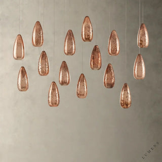 Edda Linear Glass Chandelier 48’’ 54’’ - chandelier