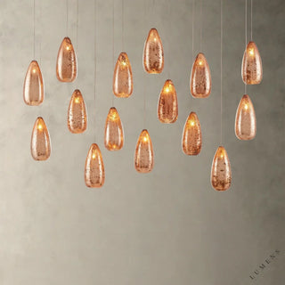 Edda Linear Glass Chandelier 48’’ 54’’ - 48’’ - chandelier