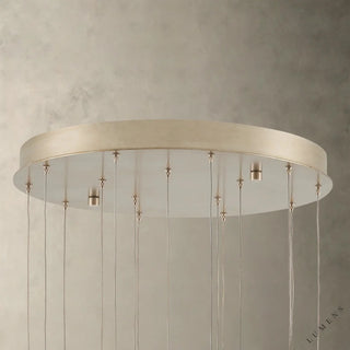 Edda Round Glass Chandelier 23’’ 35’’ - chandelier