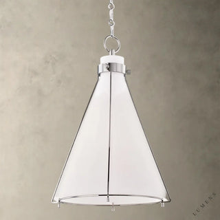 Eldridge Cone Pendant - Nickel - Pendant Light