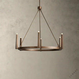 Emmet Round Chandelier 42’’ 54’’ - 42’’ / Brass - chandelier