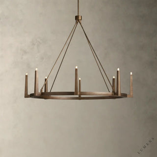Emmet Round Chandelier 42’’ 54’’ - 54’’ / Brass - chandelier