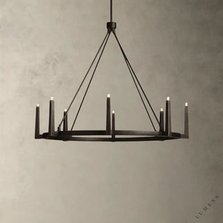 Emmet Round Chandelier 42’’ 54’’ - 54’’ / Bronze - chandelier
