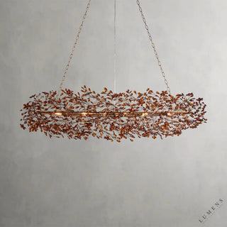 Fiore Oval Chandelier 62’’ 74’’ - 74’’ / BRASS/AMBER - chandelier