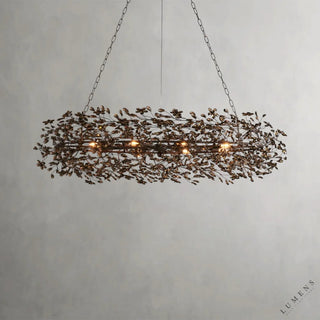 Fiore Oval Chandelier 62’’ 74’’ - 62’’ / BRONZE/SMOKE - chandelier