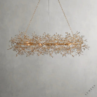 Fiore Oval Chandelier 62’’ 74’’ - 62’’ / GOLD - chandelier