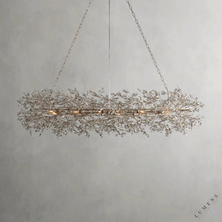 Fiore Oval Chandelier 62’’ 74’’ - 74’’ / SILVER - chandelier