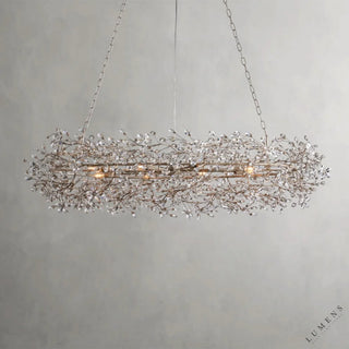 Fiore Oval Chandelier 62’’ 74’’ - 62’’ / SILVER - chandelier